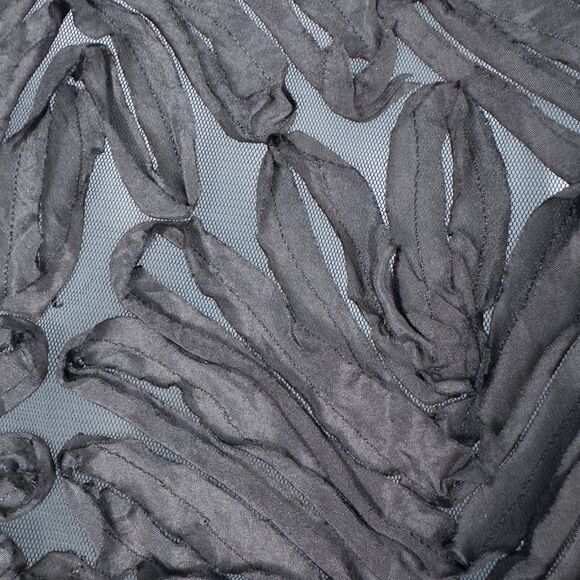 Mesh Ribbon Trim Sheer Mini Dress Medium Large Gothic Whimsigoth Fairy Grunge - Picture 13 of 16